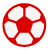 Red Soccer Ball Icon